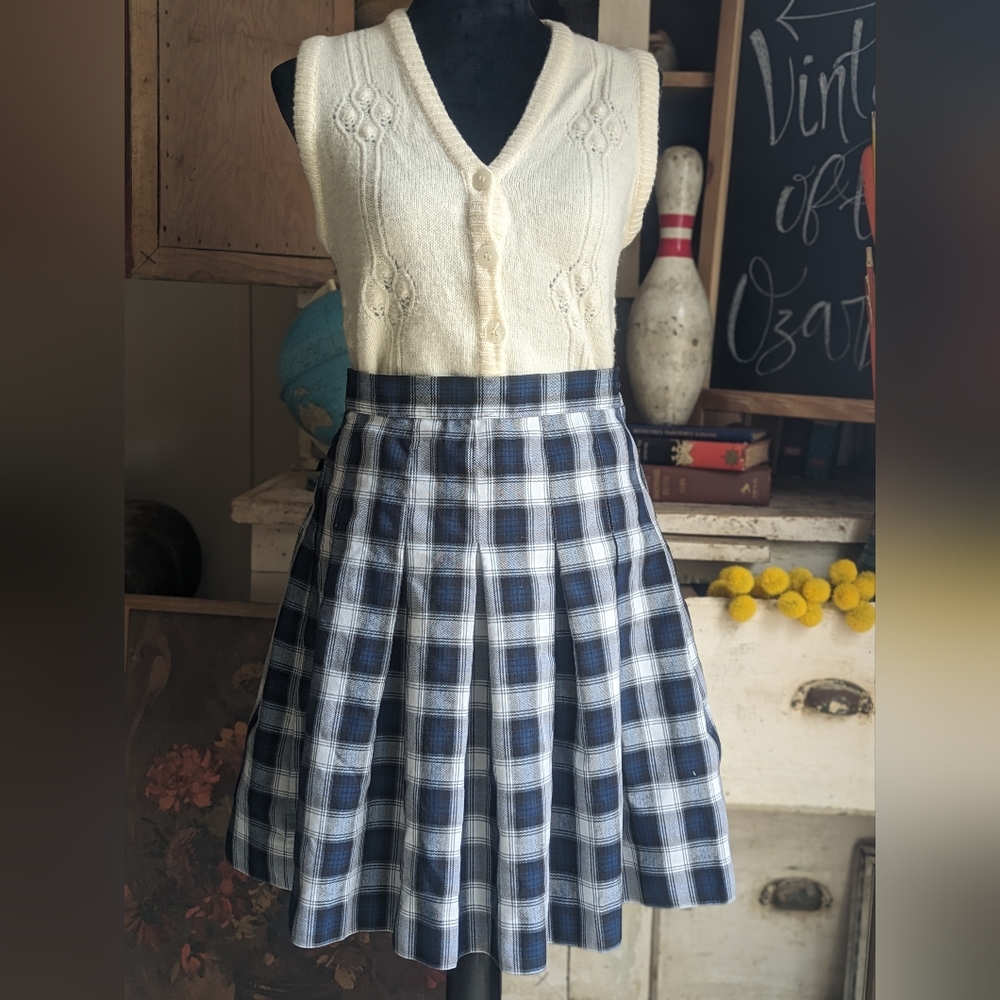 Vintage 90s/Y2K Plaid Pleated Skirt